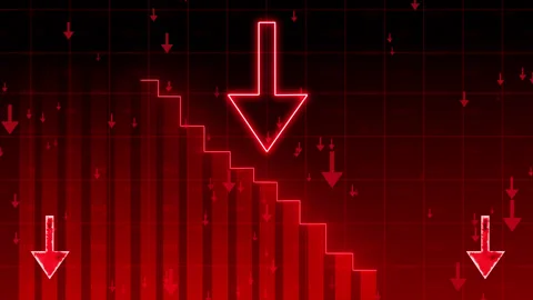 Red Bars and Arrows Stock Footage 325509992