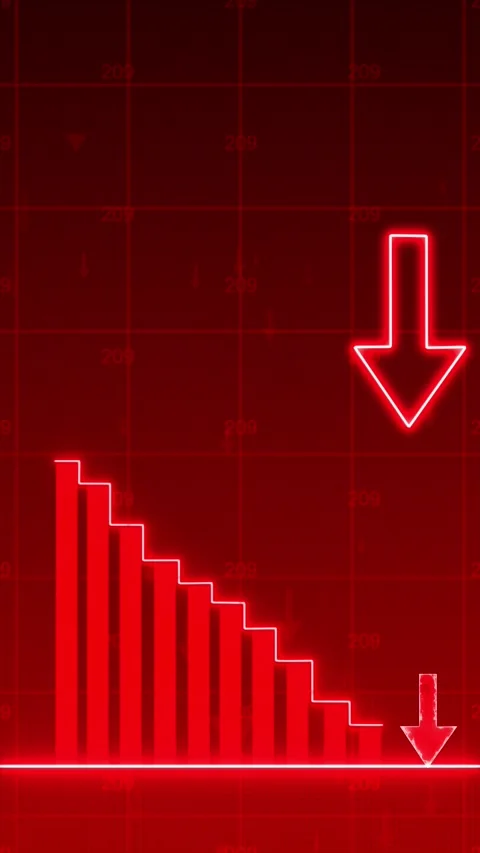 Red Bars and Arrows vertical hd Stock Footage 325509833