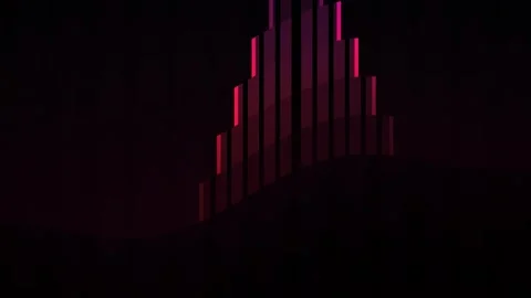 Red bars on black background graph. Stock Footage 336255865