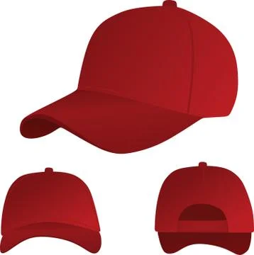 Red baseball cap Stock Illustration