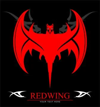 Red bat. redwing. Stock Illustration