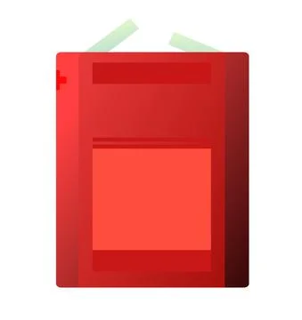 Red Battery Energy source. Electricity accumulator. Galvanic cell. electrolyt Stock Illustration