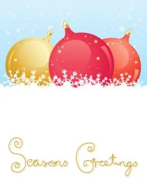 Red baubles Stock Illustration