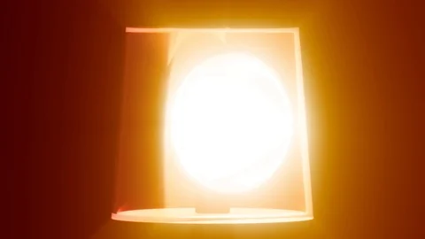 Red beacon rotating continuously. 4k loop footage. 3D Rendering Stock Footage 87199082