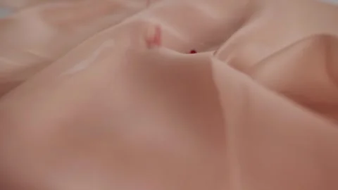 Red beads are scattered Stock Footage 274413594
