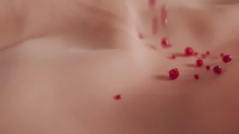 Red beads are scattered Stock Footage 274413599