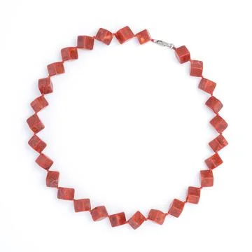Red beads isolated Stock Photos