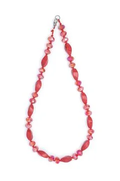 Red beads isolated Stock Photos