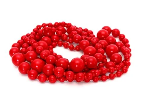 Red beads Stock Photos