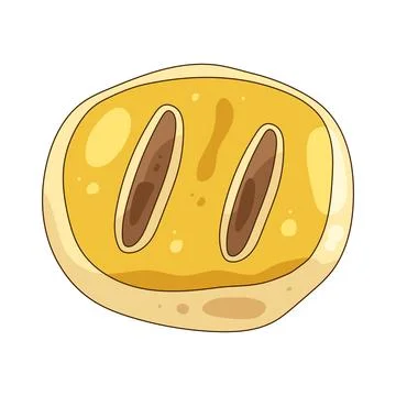 Red bean cake Stock Illustration