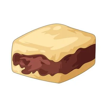 Red bean cake illustration Stock Illustration