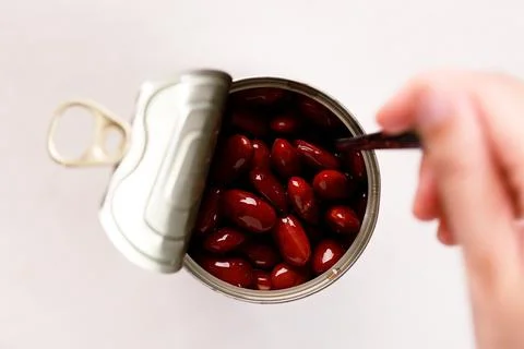 Red bean in a can Foto stock