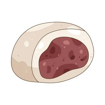 Red bean daifuku Stock Illustration