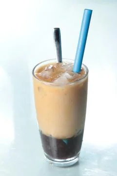 Red bean ice drink Stock Photos