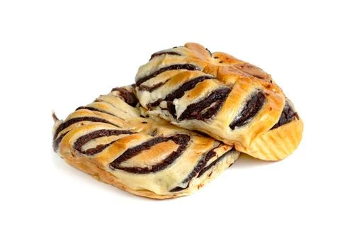 Red Bean Paste Bread isolated on white background 写真素材