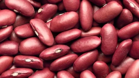 Red bean shot from above Stock Footage 119958126