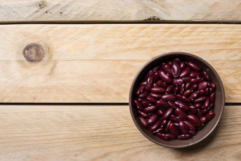 Red beans in can Stock Photos