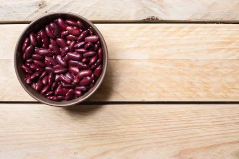 Red beans in can Stock Photos