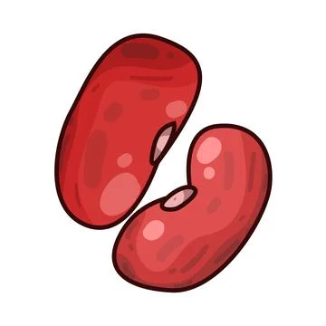 Red beans illustration Stock Illustration