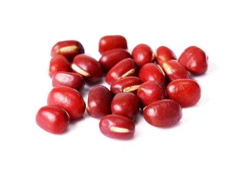 Red beans isolated on white background Stock Photos