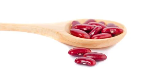 Red beans isolated on the white background Stock Photos