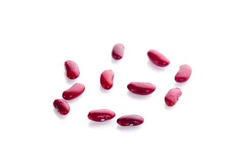 Red beans isolated on white background Stock Photos