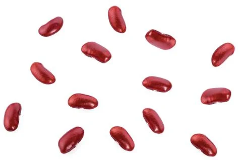 Red beans isolated on the white background. Stock Photos