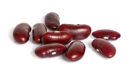 Red beans isolated on white background Stock Photos