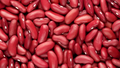 Red beans, rotation. Protein for vegetarians. Stock Footage 138344352