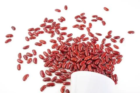 Red beans seed on white background Stock Photos