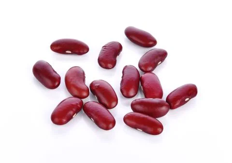 Red beans on white background Stock Photos