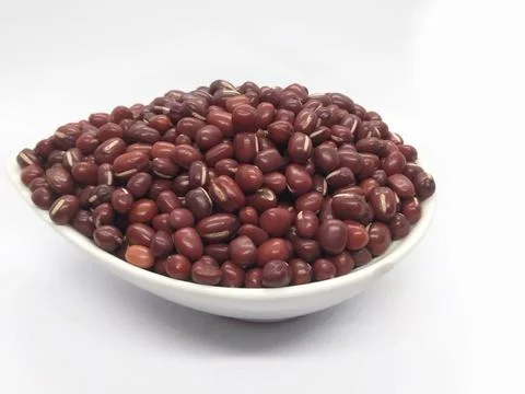 Red beans on white background Stock Photos
