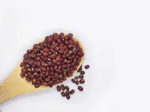 Red beans on white background Stock Photos