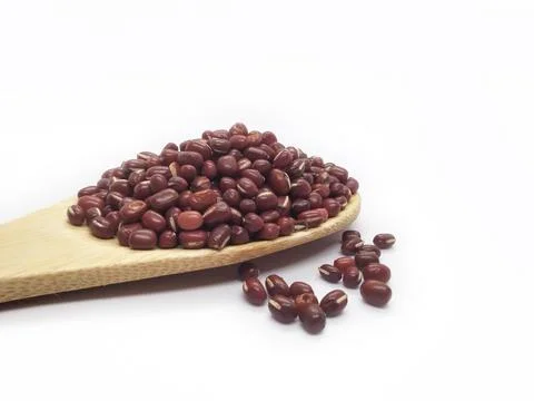 Red beans on white background Foto stock
