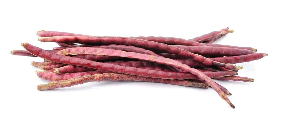 Red beans on the white background. Stock Photos