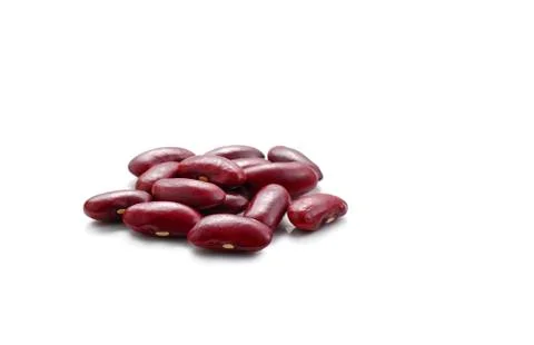 Red beans on white Stock Photos