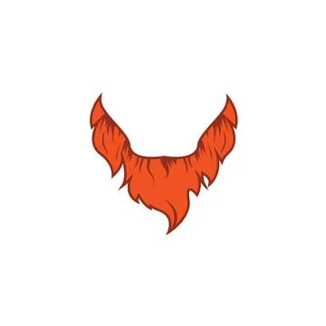 Red beard elemeent vector design Stock Illustration