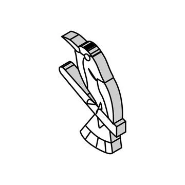 Red bearded bee eater bird exotic isometric icon vector illustration Stock Illustration