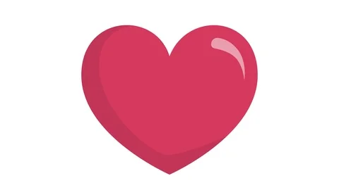 Red beating heart icon. Stock Footage 107737855