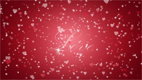 Red Beautiful Heart Shape Flowing social media live, love. 2D animation on Stock Footage 336563248