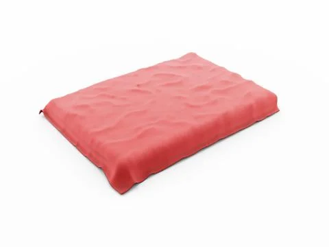 Red bed cloth isolated on white background Stock Illustration