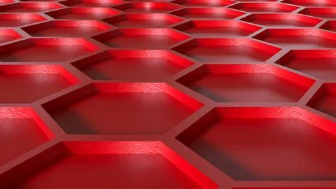 The Red Beehive  for Abstract Background concept 3d Rendering. Illustrazione stock