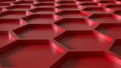The Red Beehive  for Abstract Background concept 3d Rendering. Illustrazione stock