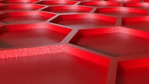 The Red Beehive  for Abstract Background concept 3d Rendering. Stock Illustration