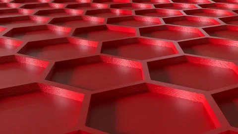 The Red Beehive  for Abstract Background concept 3d Rendering. Illustrazione stock