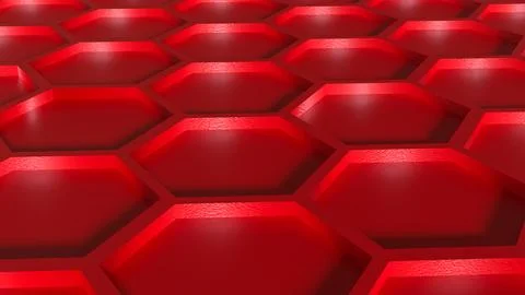 The Red Beehive  for Abstract Background concept 3d Rendering. Stock Photos