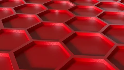 The Red Beehive  for Abstract Background concept 3d Rendering. Stock Photos