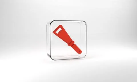 Red Beekeeping uncapping knife icon isolated on grey background. Tool of the Illustrazione stock