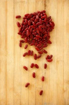 Red beens are on white background. Stock Photos