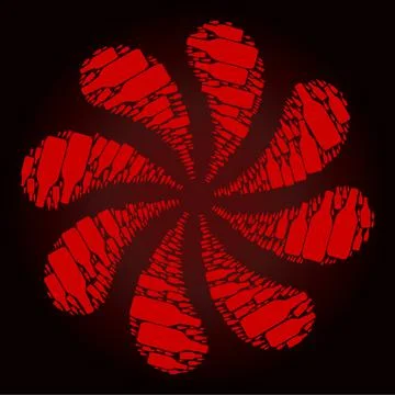 Red Beer Bottle Icon Curl Stream Illustrazione stock